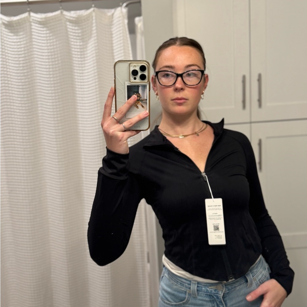 Black Zip-Up Athletic Jacket